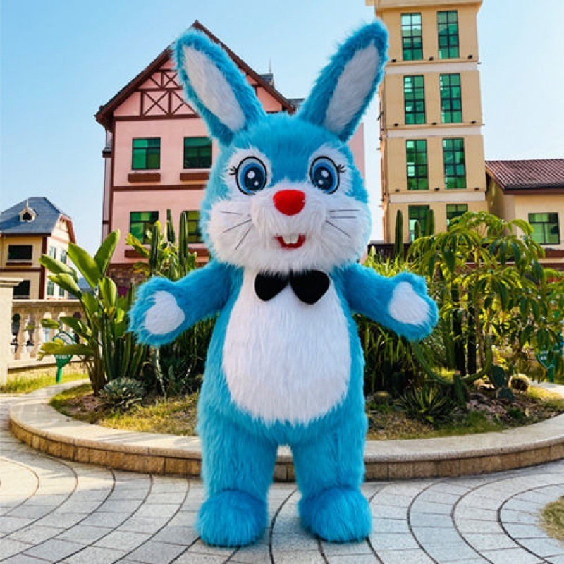 Easter Party Rabbit Costume Bunny Mascot Costume Adult Size Fancy Dress Plush