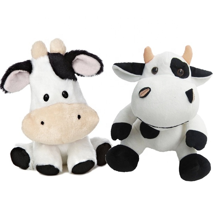 Promotional Gifts Plush Milk Cow Toy Mascots Wholesale OEM LOGO Soft Stuffed Animal Cow Toys