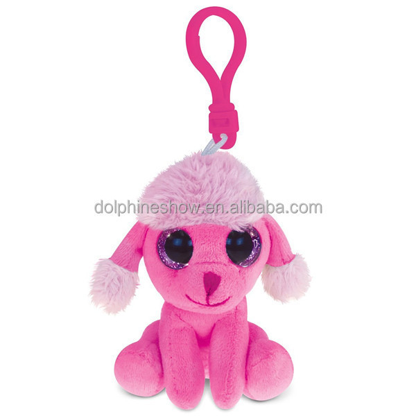 Various Mix Soft Plush Dog Keychain Clip Toy Fashion Big Eyes 10CM Mini Stuffed Plush Dog Toys