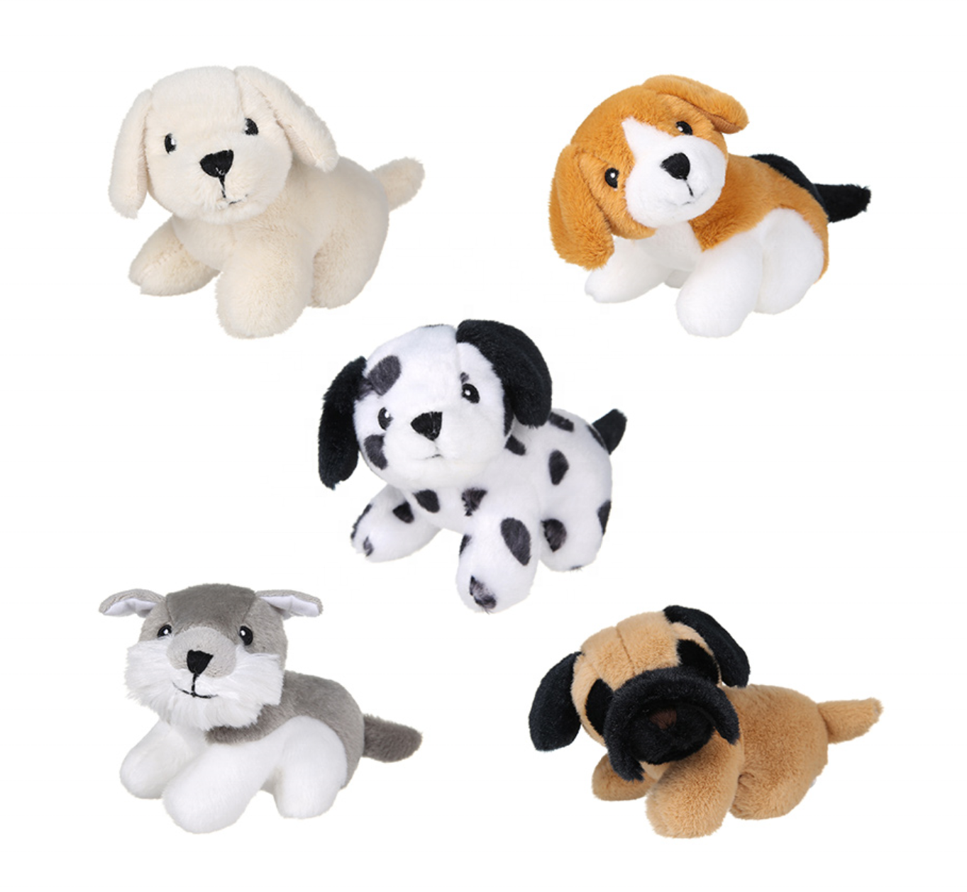 Cute Custom Small Size Puppy Dalmatian Soft Stuffed Animal Plush White Spotty Dog Toy