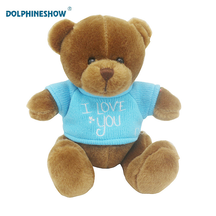 Promotion Gifts OEM Teddy Custom Teddy Bear With T-shirts Wholesale Cute LOVE Embroider Logo Pink Teddy Bear Toy