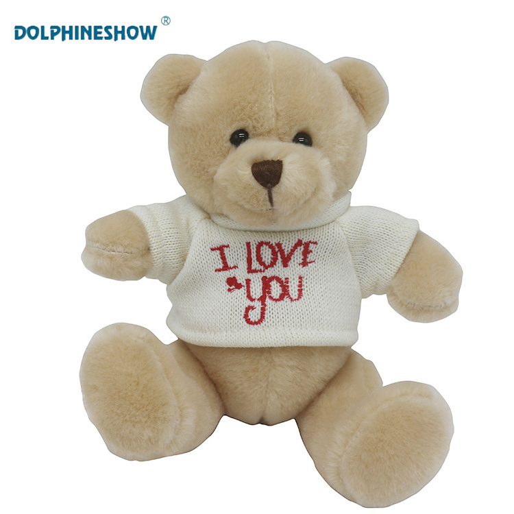 Promotion Gifts OEM Teddy Custom Teddy Bear With T-shirts Wholesale Cute LOVE Embroider Logo Pink Teddy Bear Toy