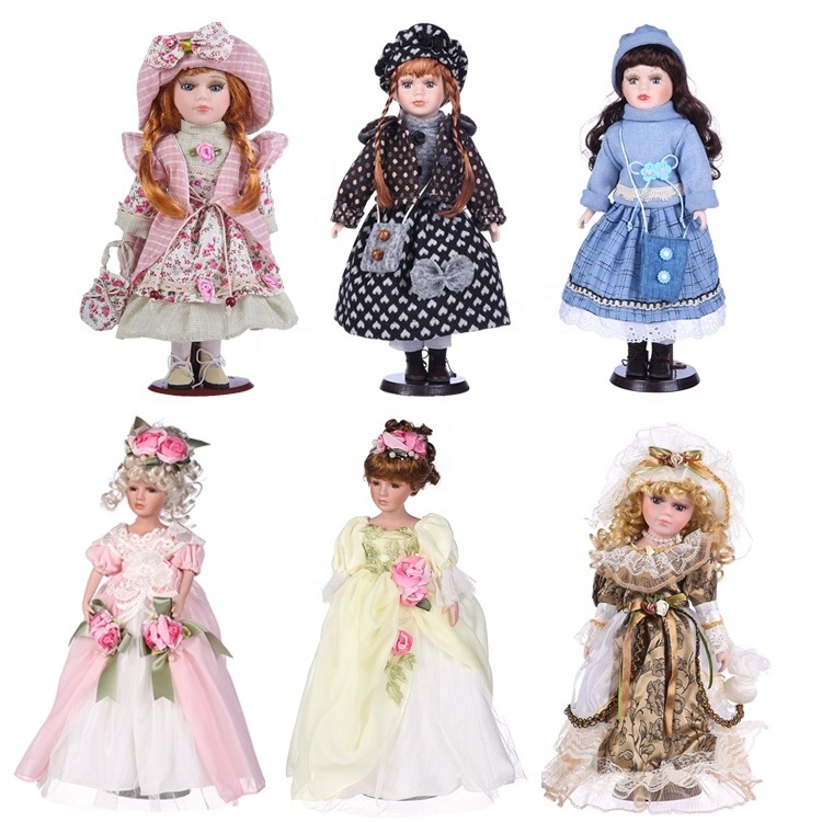 Fashion handmade porcelain dolls home decorations collection doll