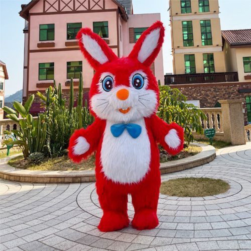 Easter Party Rabbit Costume Bunny Mascot Costume Adult Size Fancy Dress Plush