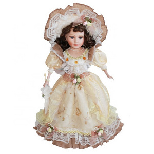 LOQ MOQ handmade Beautiful ceramic doll porcelain doll made in China