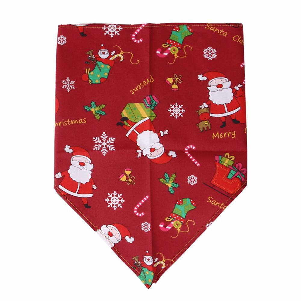 Cheap pet dog bandana 2022 christmas designs custom printed pattern logo brand pet bandana triangle wholesale