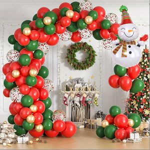 Christmas Garland Arch Kit Red Green Gold Confetti Balloons Christmas Candy Baby Shower Birthday Balloons