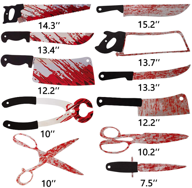 Outdoor Indoor Bloody Body Parts and Weapons Garland Banner flag garland Halloween Zombie Vampire Party backdrop Decorations kit