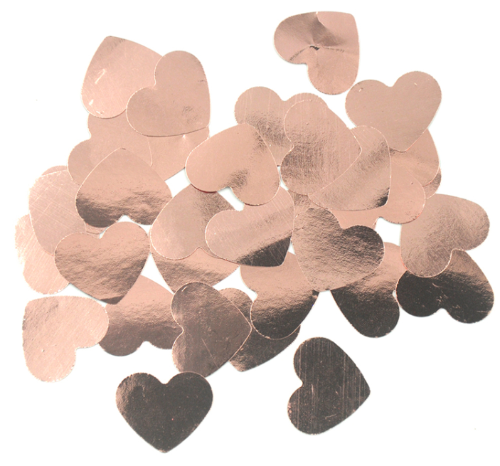 Custom Rose gold Foil Heart Dot Round Circle Shape Confetti Sprinkles Birthday Party Wedding Christmas Decoration Paper Confetti