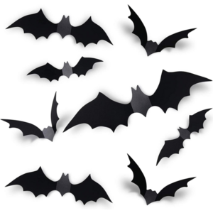 Halloween 3D Bats Home Decor Realistic PVC Scary Black Bat Sticker for DIY Wall Decal Bathroom Indoor Hallowmas Party Supplies