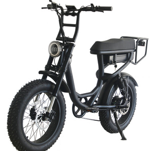 2023 custom wholesaler price 2 seat electric fat tire bike 20 inch electric fat tire bike