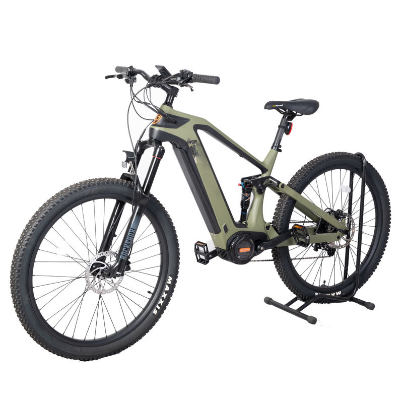 Electric mountain bike long-distance bafang central motor electric bicycle carbon fiber lithium battery full suspension e-bike