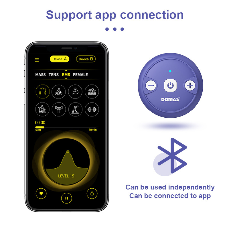 DOMAS Convenient app control Bluetooth control tens electric pulse massager for pain relief