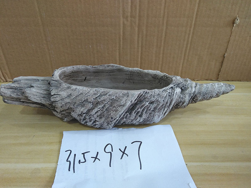 Wholesale Cement Planter Succunent Pot Driftwood Stump Log Design Flower Pot Cement