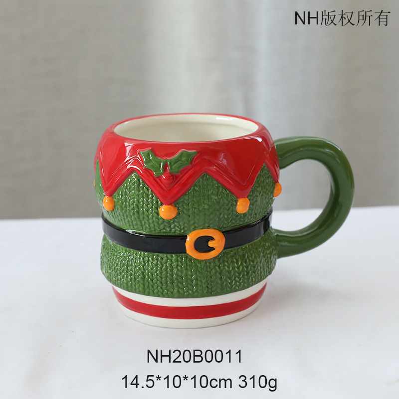 Newest Santa Mug Christmas Gift Holiday Mugs Bulk Handmade Ceramic Christmas Mugs