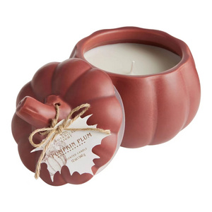 12OZ Tea-light Candle Vessels Candle Container Ceramic Pumpkin Candle Jar