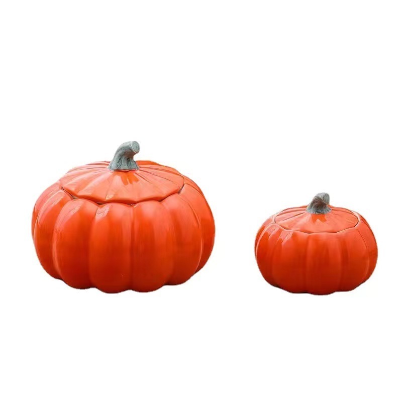 12OZ Tea-light Candle Vessels Candle Container Ceramic Pumpkin Candle Jar