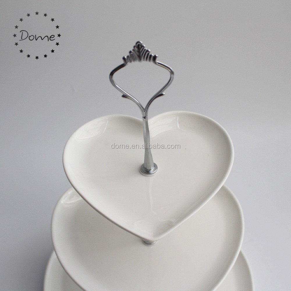 Heart Shaped  Platters and Serving Ware Cupcake Stand for Wedding Home Birthday Party Cake Stand Set