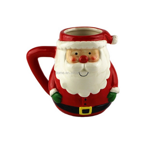 Santa claus shape ceramic christmas mug