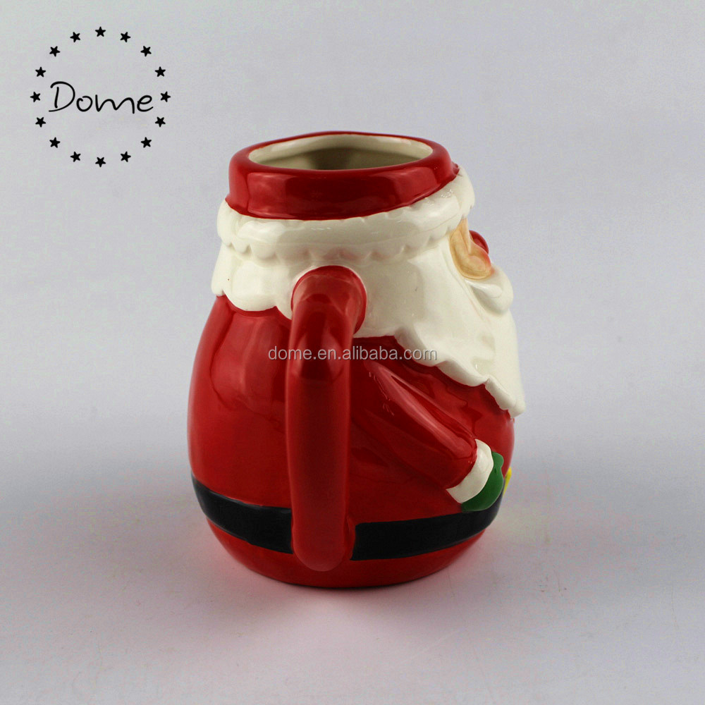 Santa claus shape ceramic christmas mug