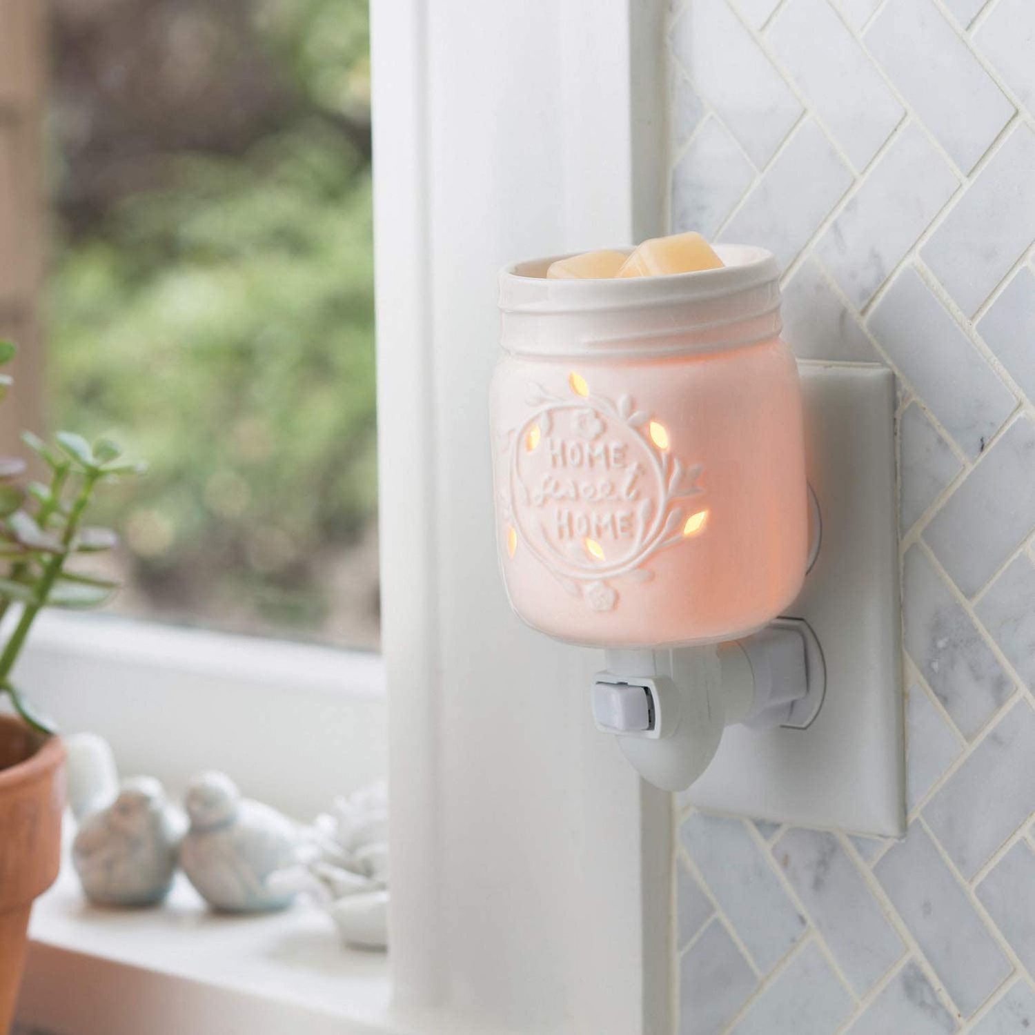 Ceramic Fragrance Oil Burner mason jar illumination fragrance warmer