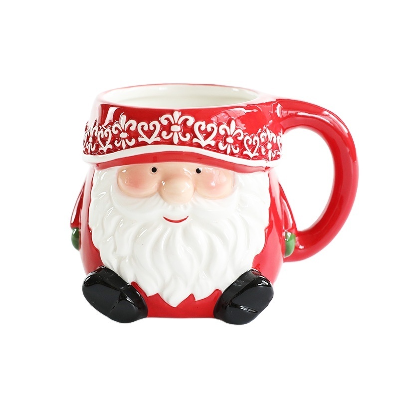 Newest Santa Mug Christmas Gift Holiday Mugs Bulk Handmade Ceramic Christmas Mugs