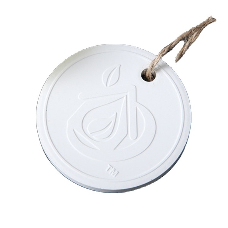 Round White Plaster Scented Hanging Ceramic Aroma Diffuser Stone