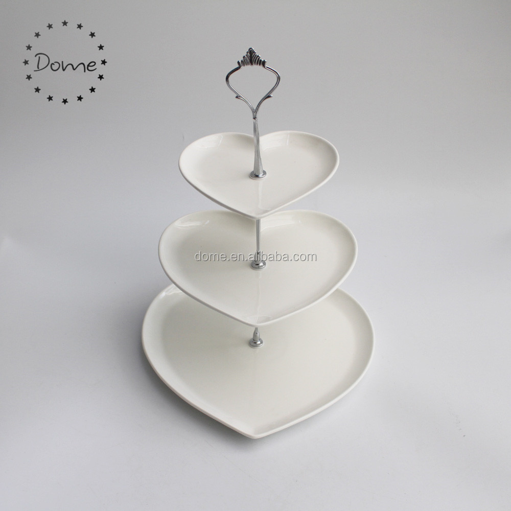 Heart Shaped  Platters and Serving Ware Cupcake Stand for Wedding Home Birthday Party Cake Stand Set