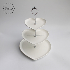 Heart Shaped  Platters and Serving Ware Cupcake Stand for Wedding Home Birthday Party Cake Stand Set