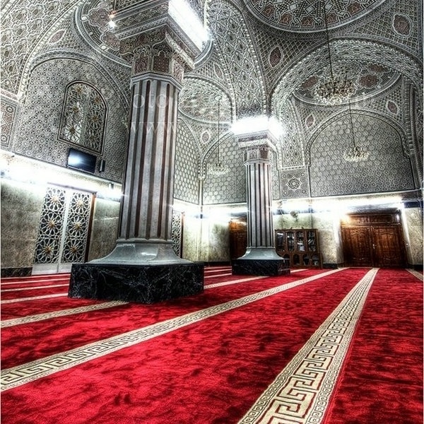 Green Red Mosque carpet Axminster broadloom carpet prayer room carpet