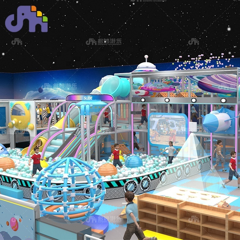 Domerry 500m*m Customized indoor playground for baby parque infantil interior kid playground set indoor with trampoline