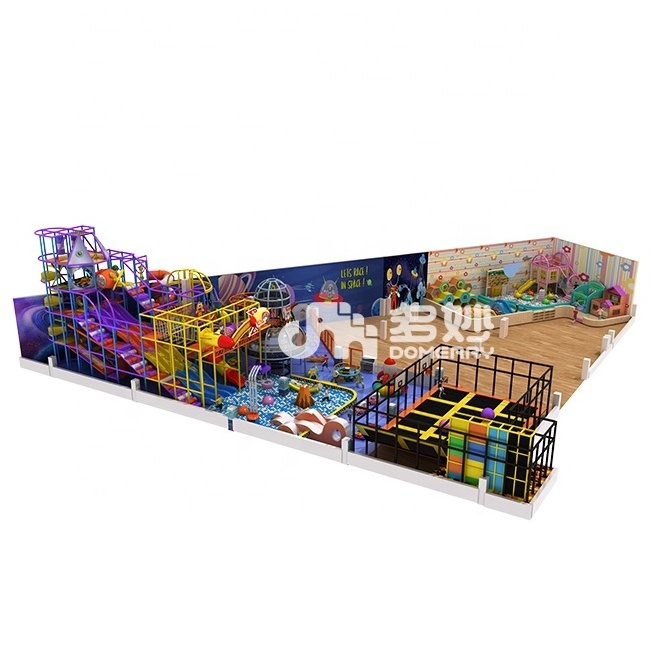 Domerry Indoor Kids Trampoline Wooden Maze Style Jumping Gym Equipment for Home or Trampoline Park