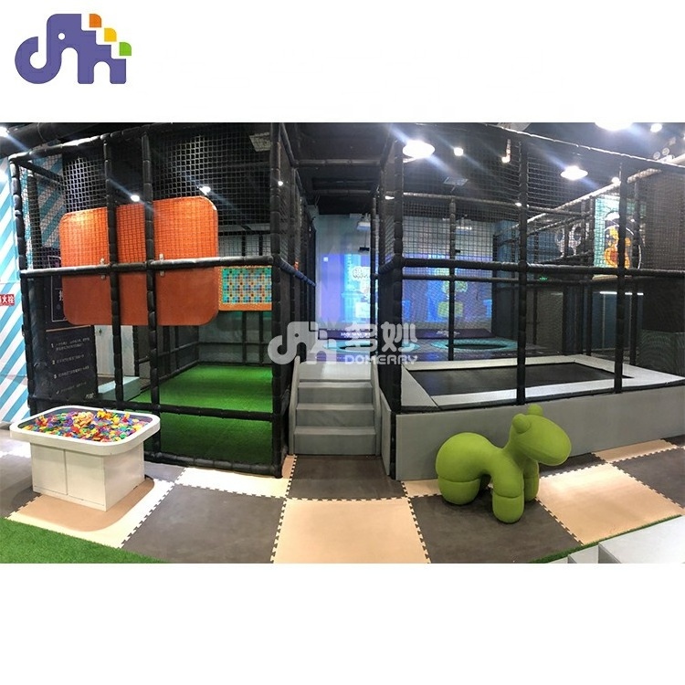 Customized stairs square indoor game plastic house play gym kids soft play structure slide playground