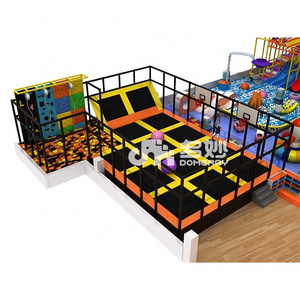 Domerry Indoor Kids Trampoline Wooden Maze Style Jumping Gym Equipment for Home or Trampoline Park