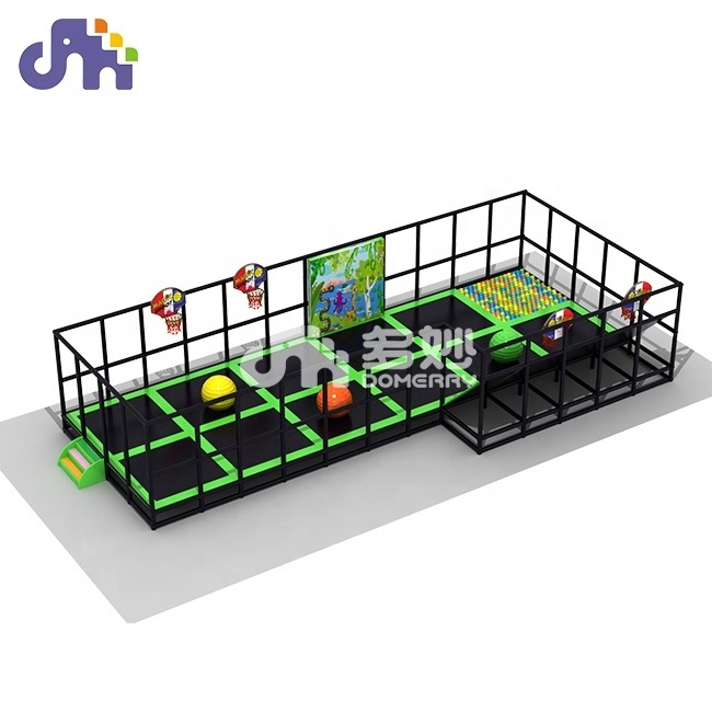 Custom Size Indoor Playground Equipment for Kids Trampoline Park for Home Garden Kindergarten Adventure Park