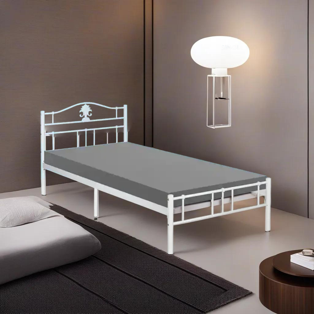 Space Saving Single Bed Iron Metal Bed Frame KD-1119 for Student Portable Single Size Steel Bed