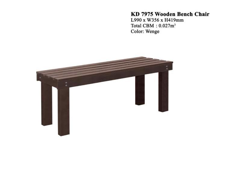 Modern Factory Direct Outdoor Metal Domica KD-7976 Wooden Seating Bench Chair Malaysia