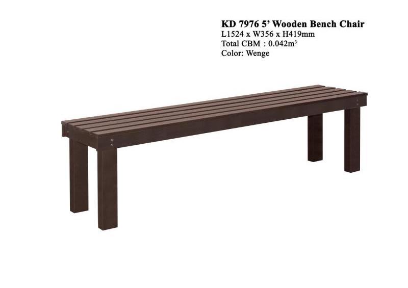 Modern Factory Direct Outdoor Metal Domica KD-7976 Wooden Seating Bench Chair Malaysia