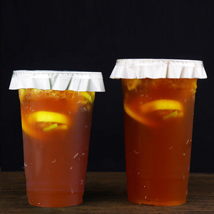 16oz 24oz disposable lemonade boba bubble tea cups and lids pet cocktail plastic clear pet cup with lid and straw