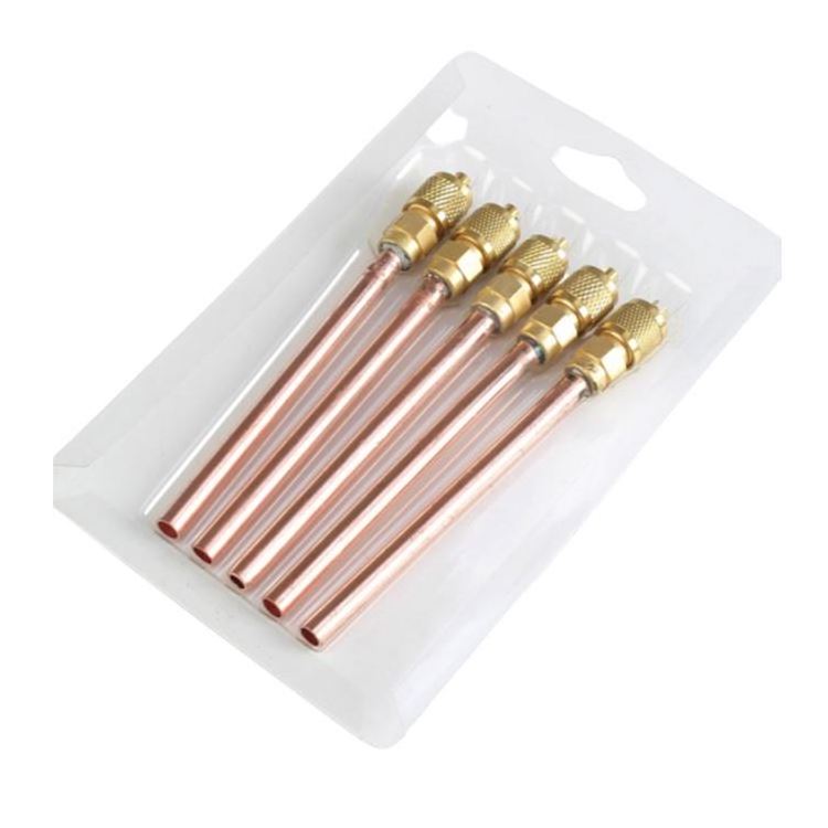 1/4 100mm Best Price Gas Refrigerant Fridge Part Copper R134a Ac Access Valve Charging Pin Valve