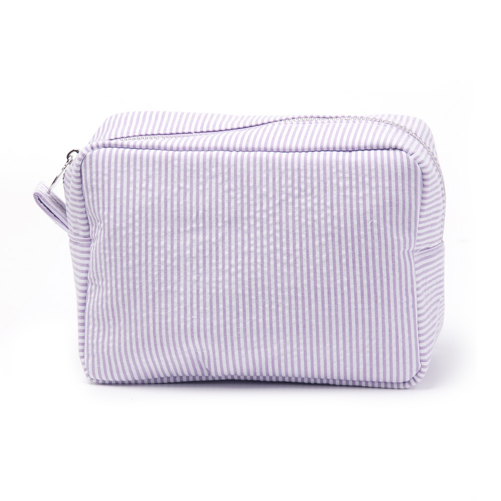 FREE SHIPPING Wholesale Seersucker Cosmetic Bags Case Cotton Makeup Cosmetic Case Bag Travel Toilet Bags DOM-114059