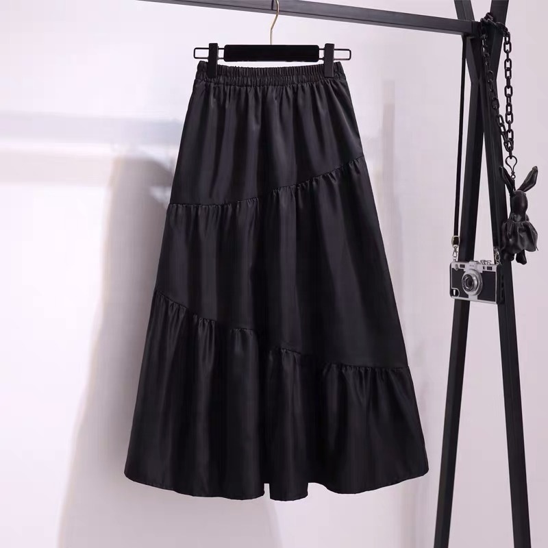 D&M Hot Selling 2022 New Korean Style White Fashion Sweet Women High Waist Breathable Long Pleated Umbrella Skirt and Dresses