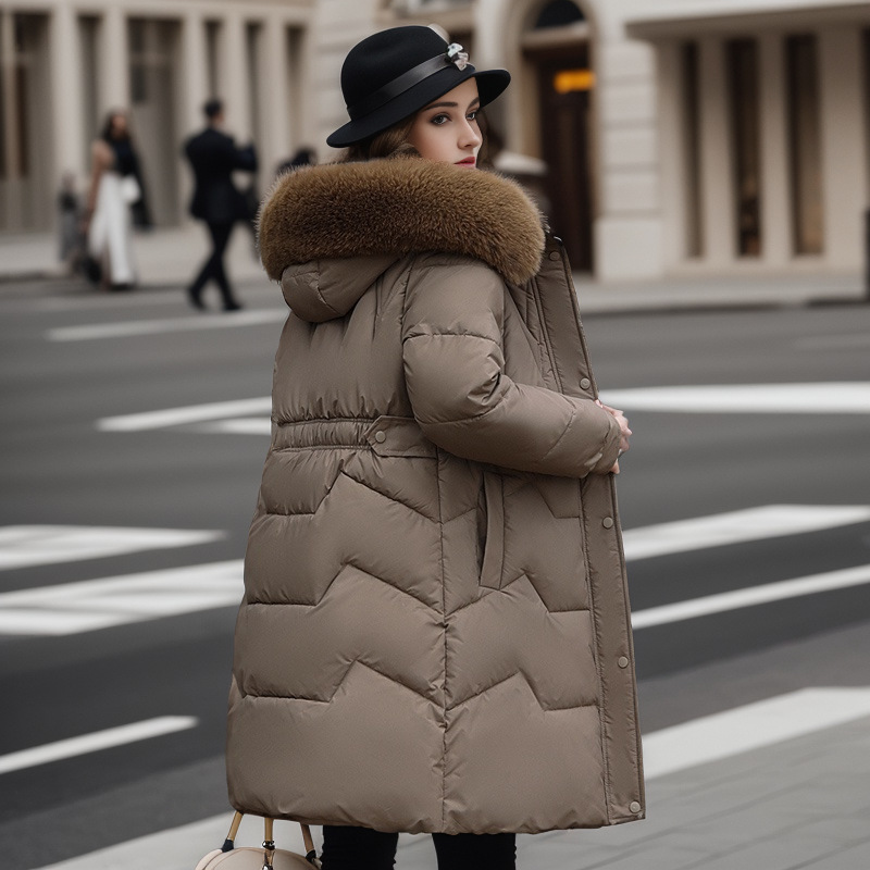 D&M winter new women's cotton clothes parka women fur coat cotton jacket down cotton jacket warm jacket