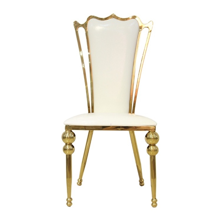 Modern Design Gold Stainless Steel Banquet Chair For Wedding  Party Event  Rental