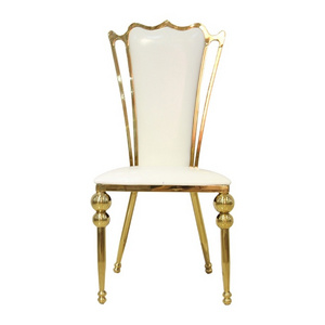 Modern Design Gold Stainless Steel Banquet Chair For Wedding  Party Event  Rental