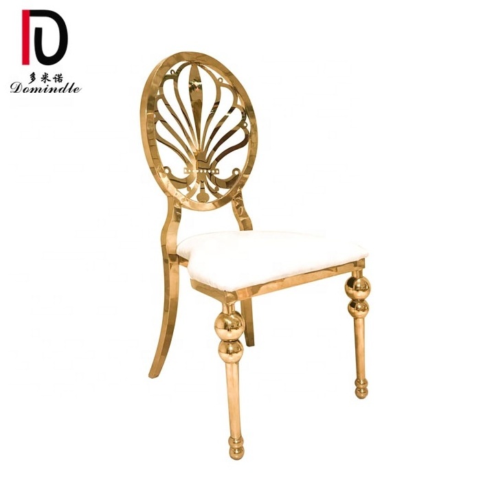 event rental gold stainless steel gold wedding dining chair for sale