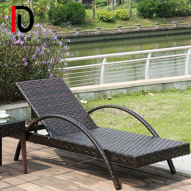 Outdoor Leisure Rattan Sun Fun Chaise Lounge Sunbed Furniture Daybed Sunbath Bed Beach Chair