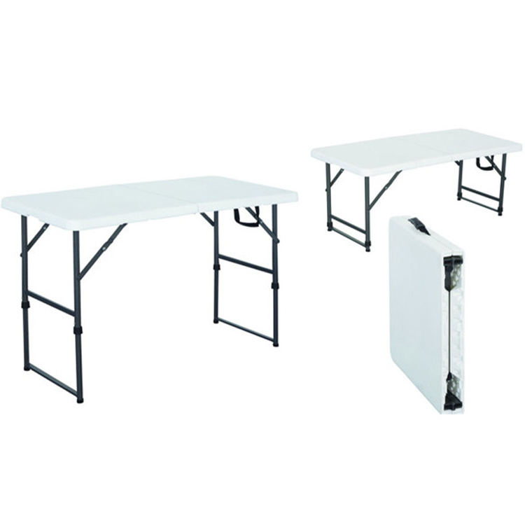 portable outdoor furniture 6ft white rectangular plastic foldable banquet catering folding table