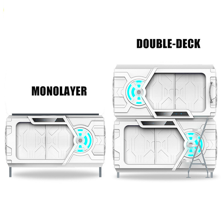 Factory customized capsule bed sleep cabin space Double layer capsule hotel bed sleep cabin