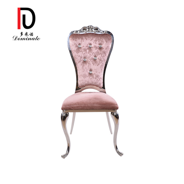 modern Stainless Steel wedding Luxury Crown dining Chair